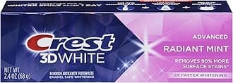 3D White Advanced Teeth Whitening Toothpaste, Radiant Mint, 2.4 oz