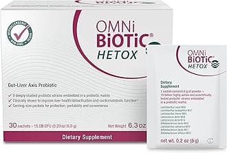 HETOX Probiotic Liver Detox - Bifidobacterium & Lactobacillus Probiotic Supplement - Hypoallergenic Gut-Liver Support - Non-GMO Detox Cleanse for Men and Women (30 Daily Packets)