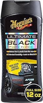 Ultimate Black Plastic Restorer, Durable Car Restorer for Faded Black Plastic, Vinyl, and Rubber, Restores Deep Color and Shine, for Car Guys, 12 Oz