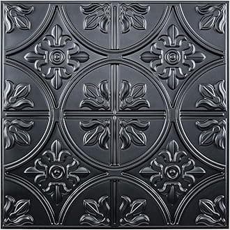 Art3d 48 (Pack Of 48) Wall Panel Traditional, Black