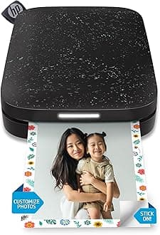 Sprocket Portable Photo Printer (Black Noirl) Instantly Prints ZINK 2x3" Sticky-Backed Photos from your iOS & Android Device