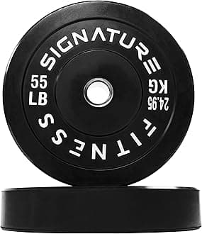 Fitvids 2-Inch Olympic Rubber Weight Plates Sets, Bumper Plates Set with Barbell for Strength Training, 180-390 Lbs Multiple Options