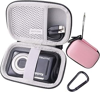 JINMEI Hard EVA Carrying Case Compatible with KODAK PIXPRO C1/KODAK FZ55/FZ45/FZ43 Digital Camera Protection case. (pink)