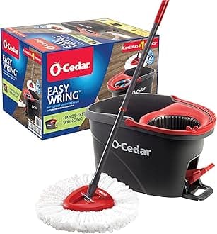 O-Cedar EasyWring Microfiber Spin Mop and Bucket Cleaning System
