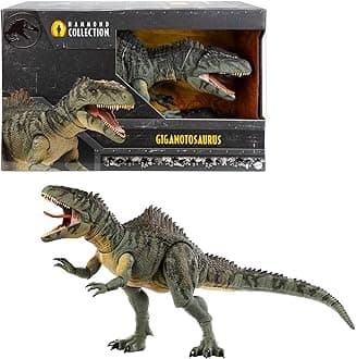 Mattel Jurassic World Dominion Hammond Collection Giganotosaurus Dinosaur Figure, 21 Articulations, Glass Eyes, Wired Tail & Posable Tongue, HXF57