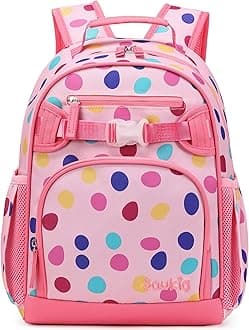 SawkigCute Small Little Kids Polka Dot Backpack Kindergarten Preschool Backpacks for Girls Ages 2-4-6 (Colorful Polka Dot)
