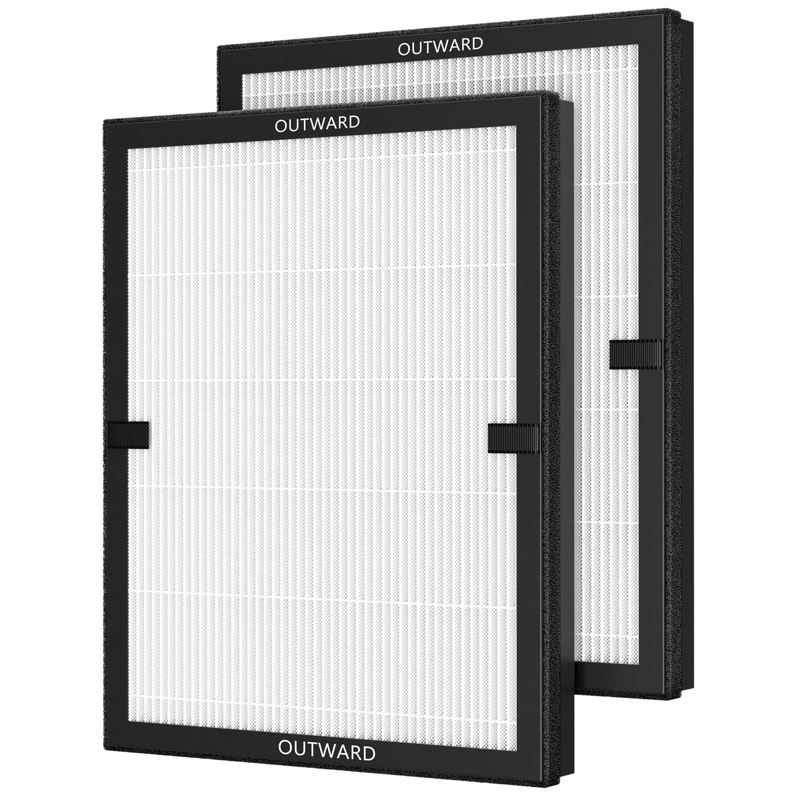 2 Pack E-200 HEPA Air Filter Compatible with LUNINO E-200 Air Purifier Filter Replacement 3 Stage Strong and Efficient Filtration For LUNINO Home Large Room up to 1740sq.ft