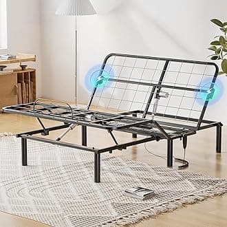 Pipishell Queen Adjustable Bed Frame, Metal Electric Bed Base with Head & Foot Incline and USB-A & USB-C Ports, Adjustable Bed Base with 4 Leg Height Options, Supports up to 750 lbs
