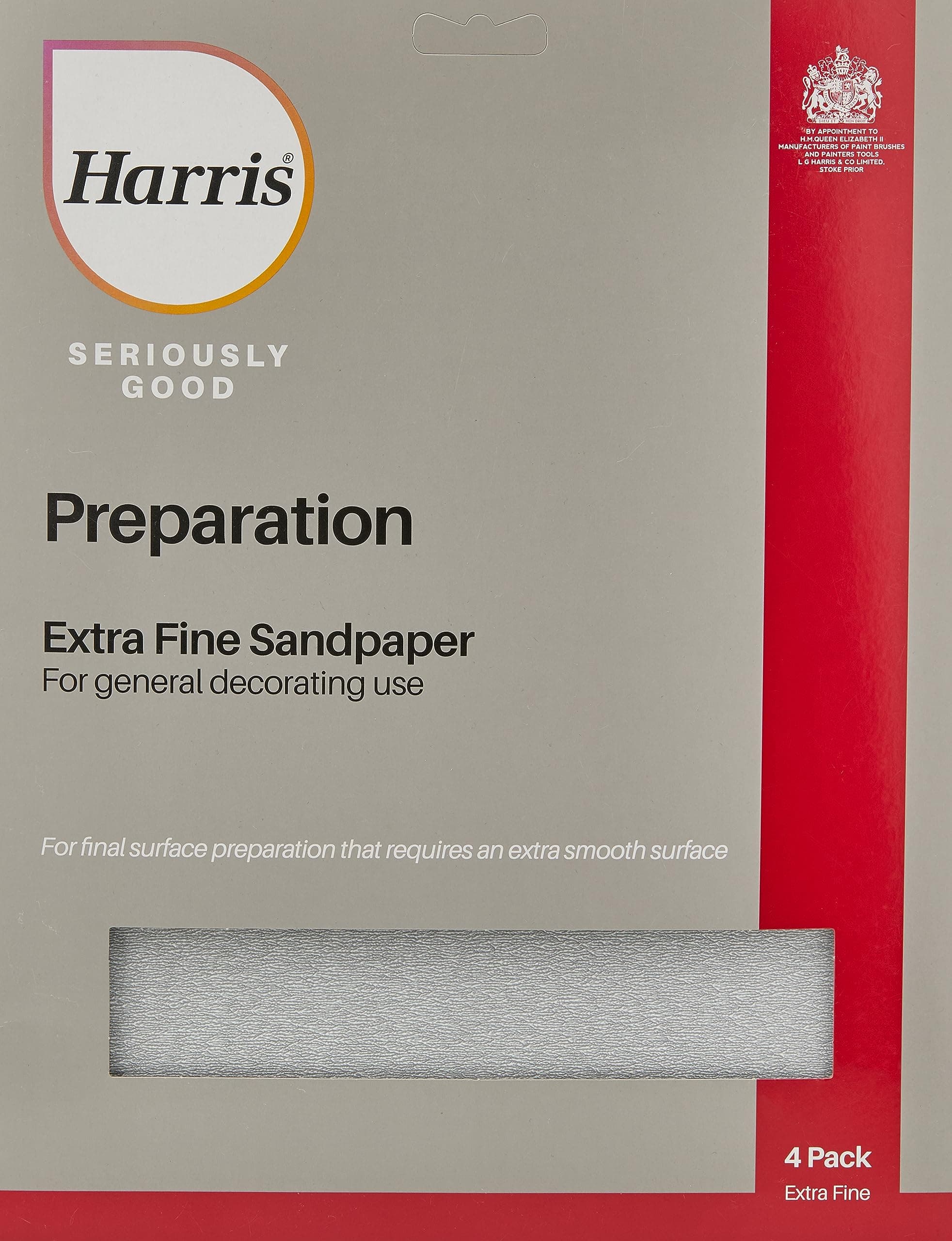 Harris Seriously Good Sandpaper Extra Fine | 4 Pack