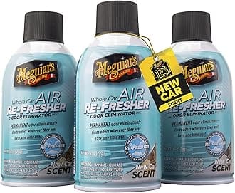 Whole Car Air Refresher, Odor Eliminator Spray Eliminates Strong Vehicle Odors, New Car Scent – Three 2 Oz Spray Bottles