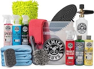 16-Piece Arsenal Builder Car Wash Kit with Foam Cannon, Bucket, and 6 x 16 oz Care Chemicals - Car Detailing Kit Works with Pressure Washers, Trucks, SUVs, Motorcycles, and More