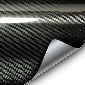 VVIVID Epoxy High Gloss Black Carbon Fibre Vinyl Automotive Wrap Film DIY Easy to Install No Mess (8ft x 5ft)