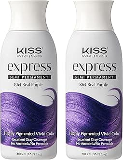 Express Semi-Permanent Hair Color 100mL (3.5 US fl.oz) (2 Count, Real Purple)