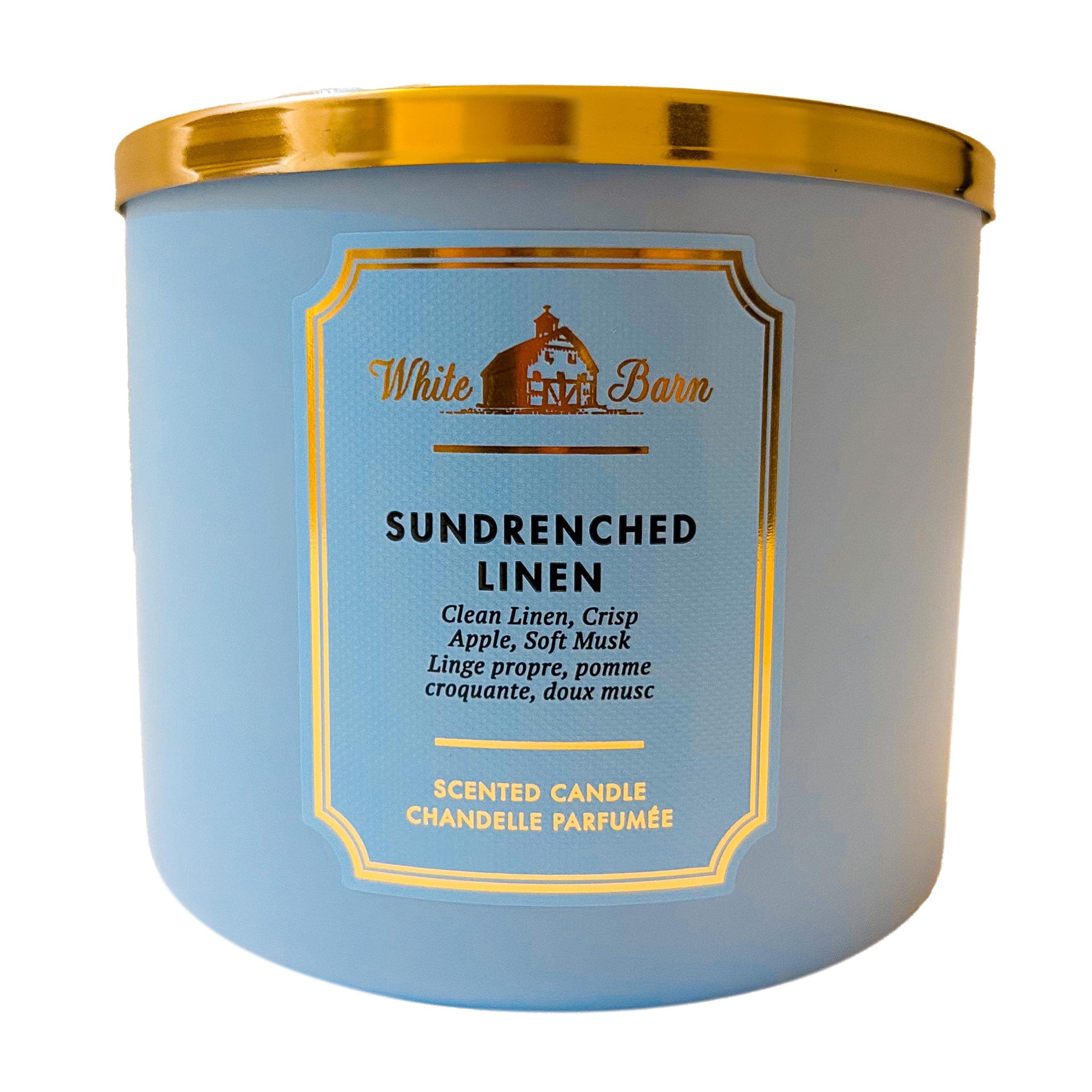 Bath & Body Works Sun-Drenched Linen 3-Wick Candle