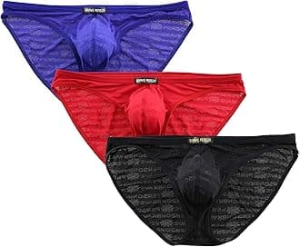 Sexy Breathable Gauze Fabric Printing Briefs Men's Bikini Underwear B1124