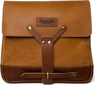 Trip Machine Company Genuine Leather Motorcycle Mount Small Saddlebag | Unisex Messenger Bag for Phone, Wallet & Sunglasses | Cross Bodybag | Shoulder Satchel Bag