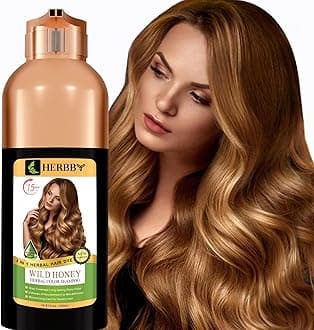 Hair Color Shampoo for Gray Hair Coverage&Color Transform with 9 Herbal Extracts –Long Lasting(6-8 Weeks),Shiny,Evenly Colored,Instant Hair Dye Shampoo&Conditioner, 500 Ml (WILD HONEY COLOR)