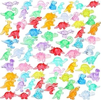 HAPTIME 230 Pcs Mini Resin Animals, Mini Dinosaur Figures, Miniature Figurines to Hide, Desk Pets, Bulk Mini Toys, Tiny Dinosaur Party Favors, Small Classroom Prizes for Kids, Easter Egg Fillers