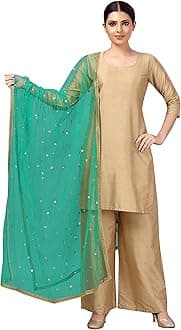 Women's Net sequence Embroidered Full Size Dupatta