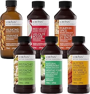 LorAnn Oils Holiday Variety Bakery Emulsion: Assortment of Flavors, Perfect for Enhancing Cakes, Cookies & Desserts, Gluten-Free, Keto-Friendly, Essential for Every Kitchen