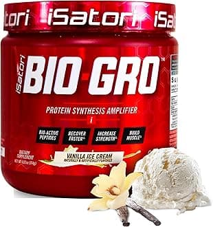 iSatori BIO-GRO Protein Synthesis Amplifier, for Muscle Recovery & Growth, Enhanced Stimulant Free Pre-Workout & Colostrum Supplement with Bio-Active Peptides- Vanilla Ice Cream (60 Servings)