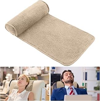 Neck Pillow for Recliner Head Pillow Adjustable Plush Pillow Neck Roll Non Slip Fleece Couch Neck Head support Pillow for Travel Home Recliner Sofa Armchair (Light Camel)
