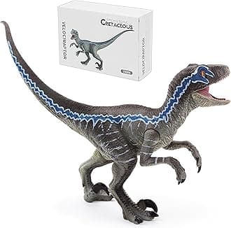 Gemini&Genius Velociraptor Dinosaur Toy for Kids, Raptor Dinosaur Toy Figure with Moveable Jaw and Hands, Realistic and Solid Velociraptor Gift Box, Play, Display, Collection for Kids and Dino Lovers