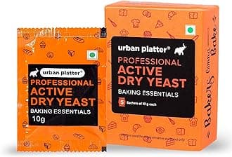 Urban Platter Baker's Active Dry Yeast, 50g (5 Sachets of 10g each)