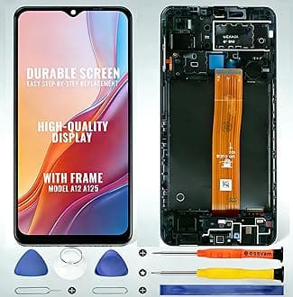 For Samsung Galaxy A12 Screen Replacement For Samsung A12 LCD Screen A125 LCD Display SM-A125F Touch Digitizer SM-A125M Assembly With SM-A125U,SM-A125N,SM-A125W Repair Parts Kits(Black With Frame)