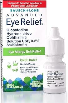 Bausch + LombEye Drops for Dry Eyes, Advanced Eye Relief Lubricant Eye Drops, 1 Fl Oz, Moisturizing & Comforting Fast Acting Eye Drop, Gentle Tear Replenishing Formula