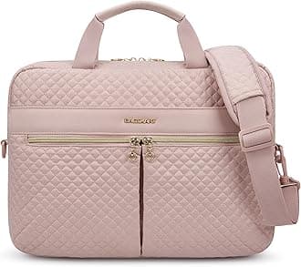 BAGSMART Laptop Bag, 15.6/17.3 Inch Briefcase for Women Large Laptop Case Computer Bag Office Travel Business, Pink