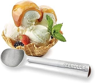 Zeroll Original Ice Cream Scoop with Unique Liquid Filled Heat Conductive Handle Simple One Piece Aluminum Design Easy Release Made in USA, Ounce, Silver