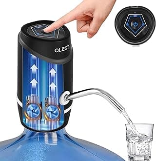 Automatic Water Dispenser for 20 Litre Bottle USB Dc Water Pump with 1200 mAh Rechargeable Battery|Water Pressure Pump for Home Office Travel|Water Dispenser Pump for Hot and Cold Water, Black