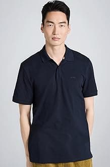 BOSS Men's Pallas Short Sleeve Polo Shirt, Dark Blue, X-Large