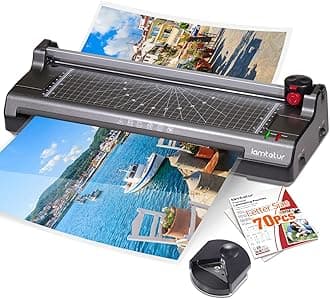 7 in 1 Thermal Laminator Machine 11X17 with 70 Letter Size Laminating Sheets for Office Home Teacher Use,13 inch Hot&Cold Laminating for A3/A4,Lamination 3-5Mil with Paper Cutter,Corner Rounder