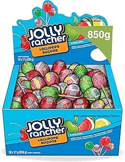 Assorted Lollipops, 850g Box (50 x 17g lollipops) {Canadian}