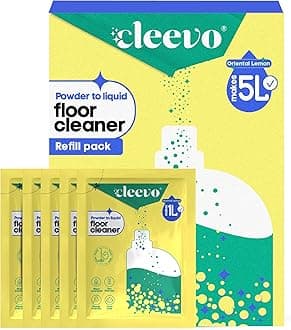 - Floor Cleaner Liquid (5L Refill Pack) | 1 Pouch = 1L Natural Disinfectant Floor Cleaners for Mops | Chlorine-Free Surface Cleaner, Eco-Friendly All-Purpose Floor Cleaning Liquid (Zesty Lemon)