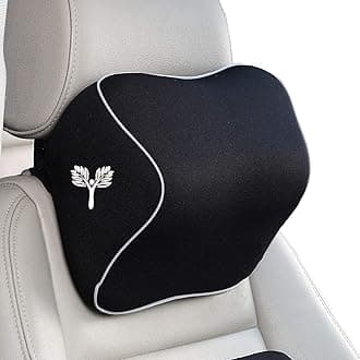Grin Health Orthopedic Car Neck Rest Pillow for Neck Pain Relief – Large | Added Comfort Support for Larger Head-to-Seat Gaps | Memo-Active Foam Cervical Headrest Cushion for Driving (Black)
