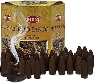 TRUMIRI Palo Santo Incense Cones - 40 Pieces (2 Sets of 20) for Smoke Fountain & Waterfall