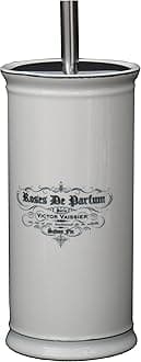 Roses De Parfum Ceramic Vintage Bathroom Accessory Toilet Brush Holder with Brush Gift Idea