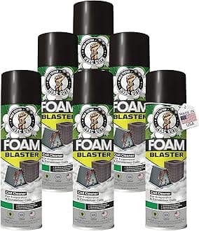 Leak Saver Foam Blaster AC Coil Cleaner for AC Unit 6-Pack | No Rinse Formula for Evaporators & Condensers | Neutral Citrus Scent