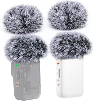 For Mic 2 Pop Filter - Osmo Pocket 3, Microphone Wireless Outdoor Microphone Cover Noise Reduction, Mic Covers Applicable to Wireless Mic 2, Osmo Pocket 3 Creator Combo (4 Packs)