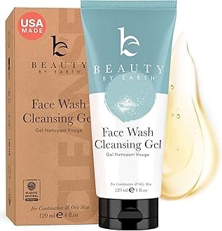 Beauty by Earth Clean Face Wash - USA Made with Organic & Natural Ingredients, Non-Toxic Facial Cleanser