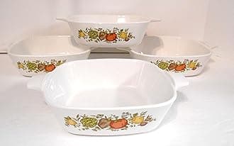 Vintage Corning Ware Spice of Life Individual Casseroles - P-41-B - Set of 4