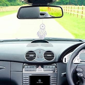 Dream Catchers for Cars |Car Hanging Decorative Showpiece| Rear View Mirror Hanging Decoration Accessories Gift for Friends-White