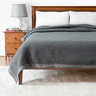 Poyet Motte Made In France Aurora 700GSM 100% Virgin Wool Blanket, Extreme Heavyweight, Machine Washable (Grey, Queen (U.S. Standard))