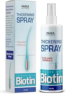 Biotin Hair Thickening Serum for Hair Growth and Volume - DHT Blocker for Hair Loss Prevention and Fine Hair Texturizing Spray