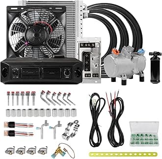 Universal A/C System for Cars, Trucks, Vans, Classic Cars, Pickup Trucks - 12V Air Conditioning Compressor Kit (Single Cold)
