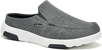 OrthoComfootMen's Orthopedic Slip-On Loafers Walking Shoes with Arch Support: Casual Plantar Fasciitis Slippers for Flat Feet, Comfortable Orthotic Shoes for Foot and Heel Pain Relief