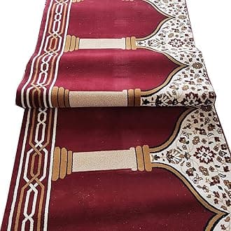 Carpet Mahal Washable Zanamaz Rolls for Prayer and Hall Size 4x15 feet Runner 1 inch Thickness (Multi)